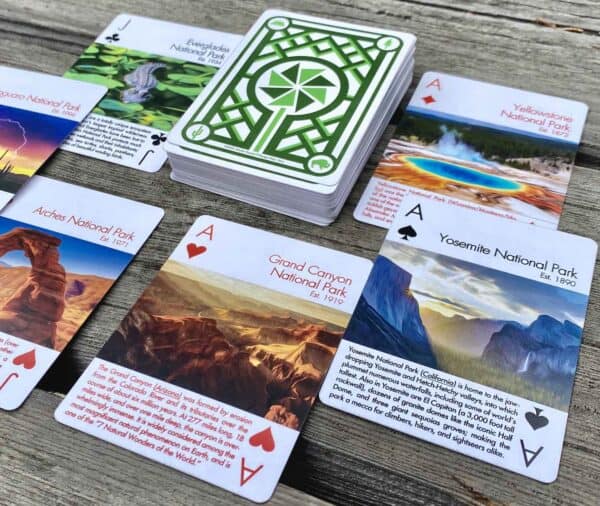 National park playing cards game