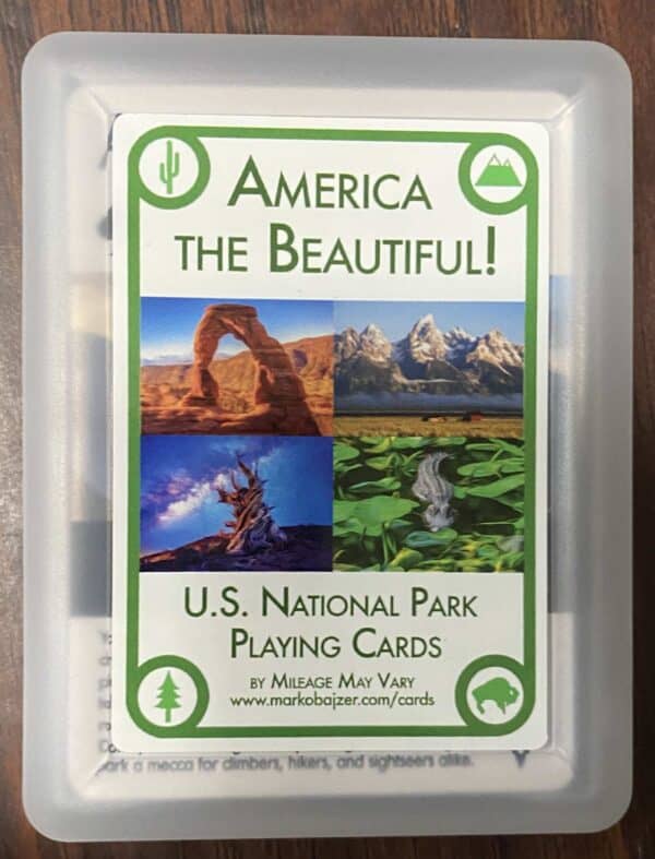 National park playing cards box